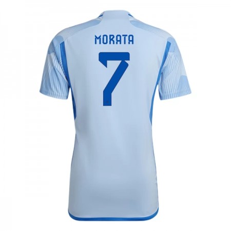 Virallinen pelipaita Espanja Morata 7 Vieras World Cup 2022 Lyhythihainen - Miesten Virallinen pelipaita Espanja Morata 7 Vieras World Cup 2022 Lyhythihainen - Miesten